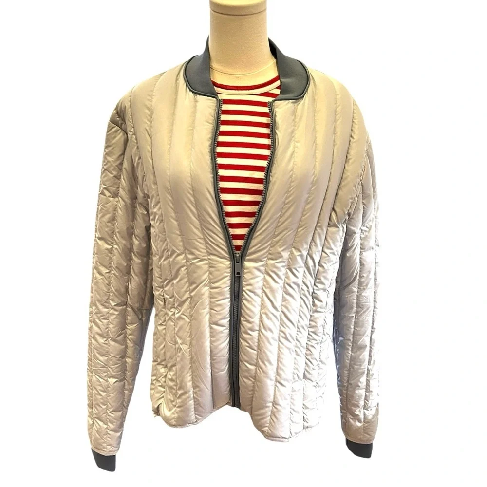 FRAME Denim NWT  Quilted LinerDown Puffer Jacket  in Steel Sz M - Picture 5 of 8